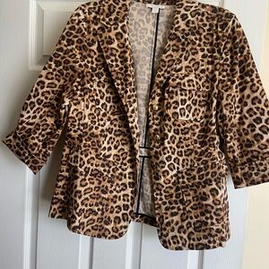 Charter Club Leopard Print Blazer